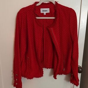 BB Dakota Textured Red Blazer